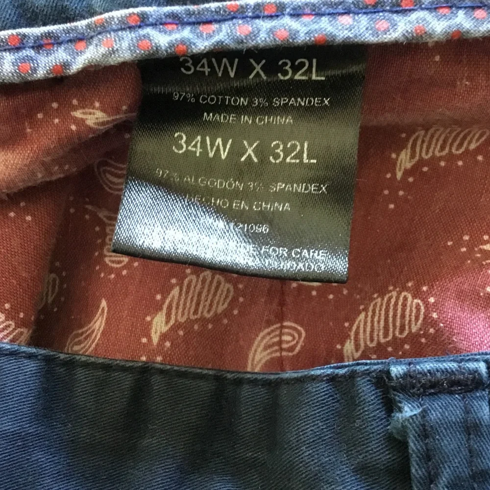 English Laundry Y2K Preppy Men's Navy Straight Leg Chinos 34x32